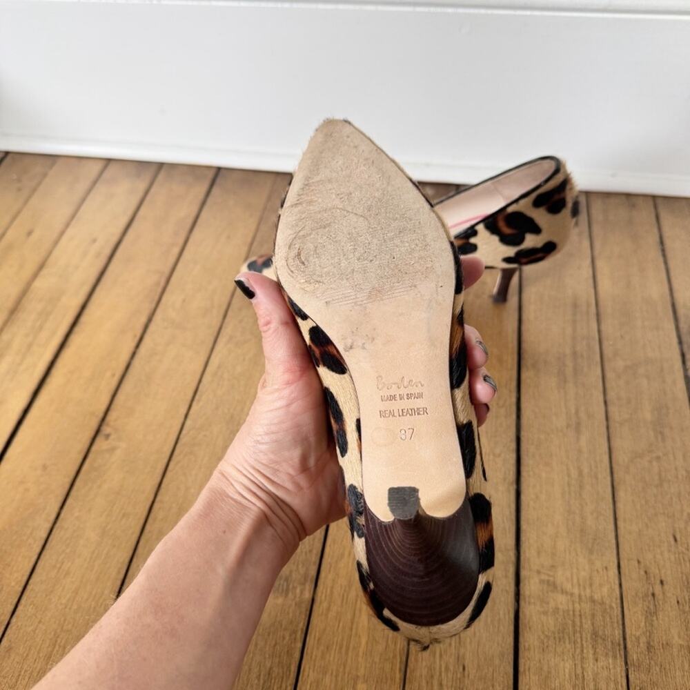 Boden Leopard Calf Hair Pointed Toe Pumps Heels 37 / 7 - Picture 9 of 9